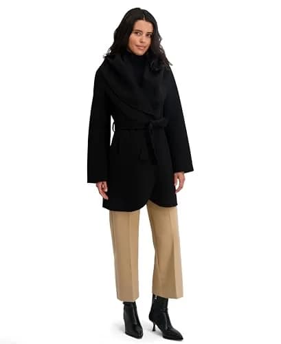TAHARI Women's Marilyn Wool Blend Peacoat X-Large | Double-Faced Wool, Removable Belt, Fall & Winter thumbnail 3