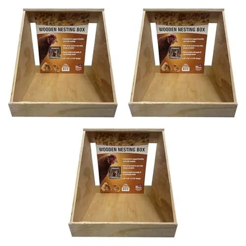 Farm Innovators Handcrafted Wood Chicken Nesting Box 3-Pack | Secure, Fully Assembled, Versatile thumbnail 1
