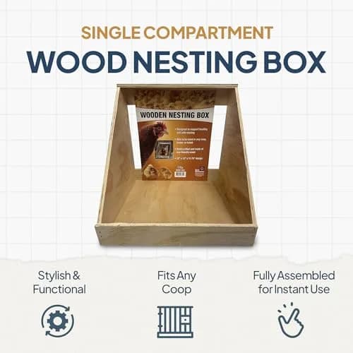 Farm Innovators Handcrafted Wood Chicken Nesting Box 3-Pack | Secure, Fully Assembled, Versatile thumbnail 3