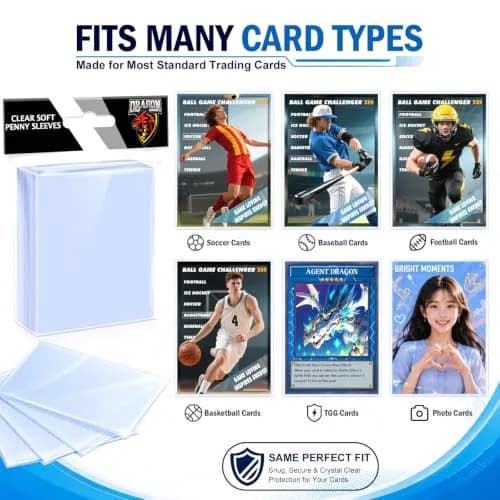 Kitoyz Clear Card Sleeves 10000 Count | Non-Toxic, BPA-Free, Age-Appropriate, Educational thumbnail 5