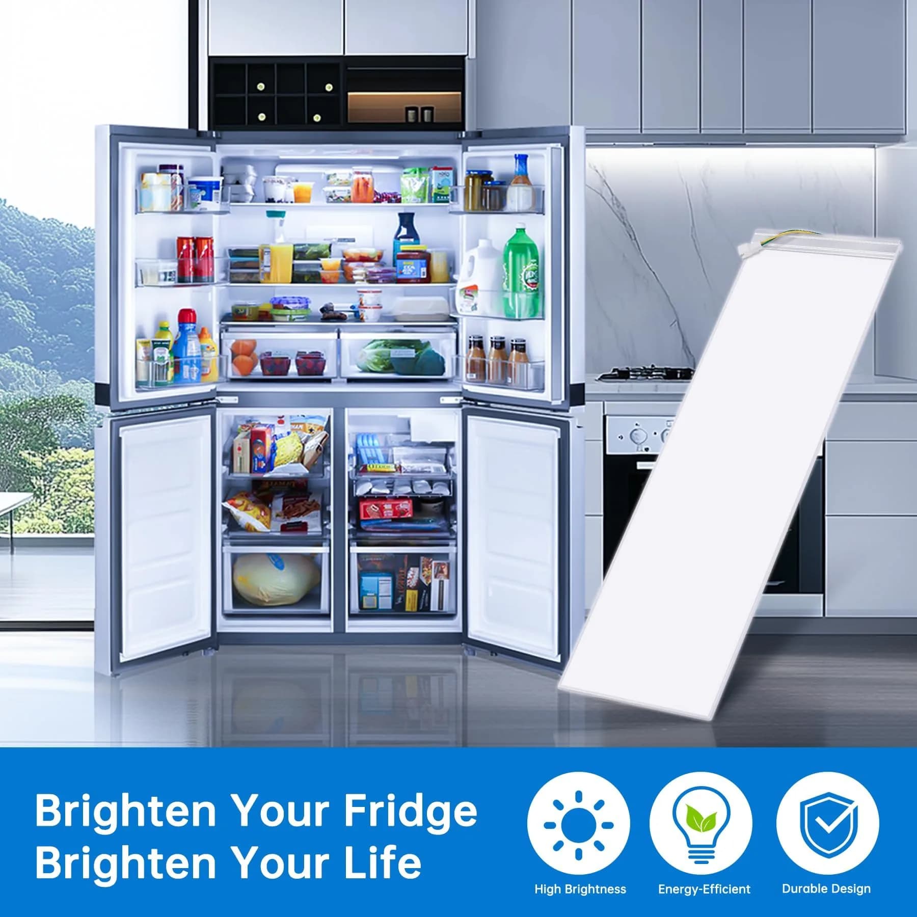 TSIGUOQURU Refrigerator LED Light Assembly W11048980 for Whirlpool WRQA59CNKZ, Kitchen-Aid KRQC506MPS00 | USA Imported Appliance Part thumbnail 5