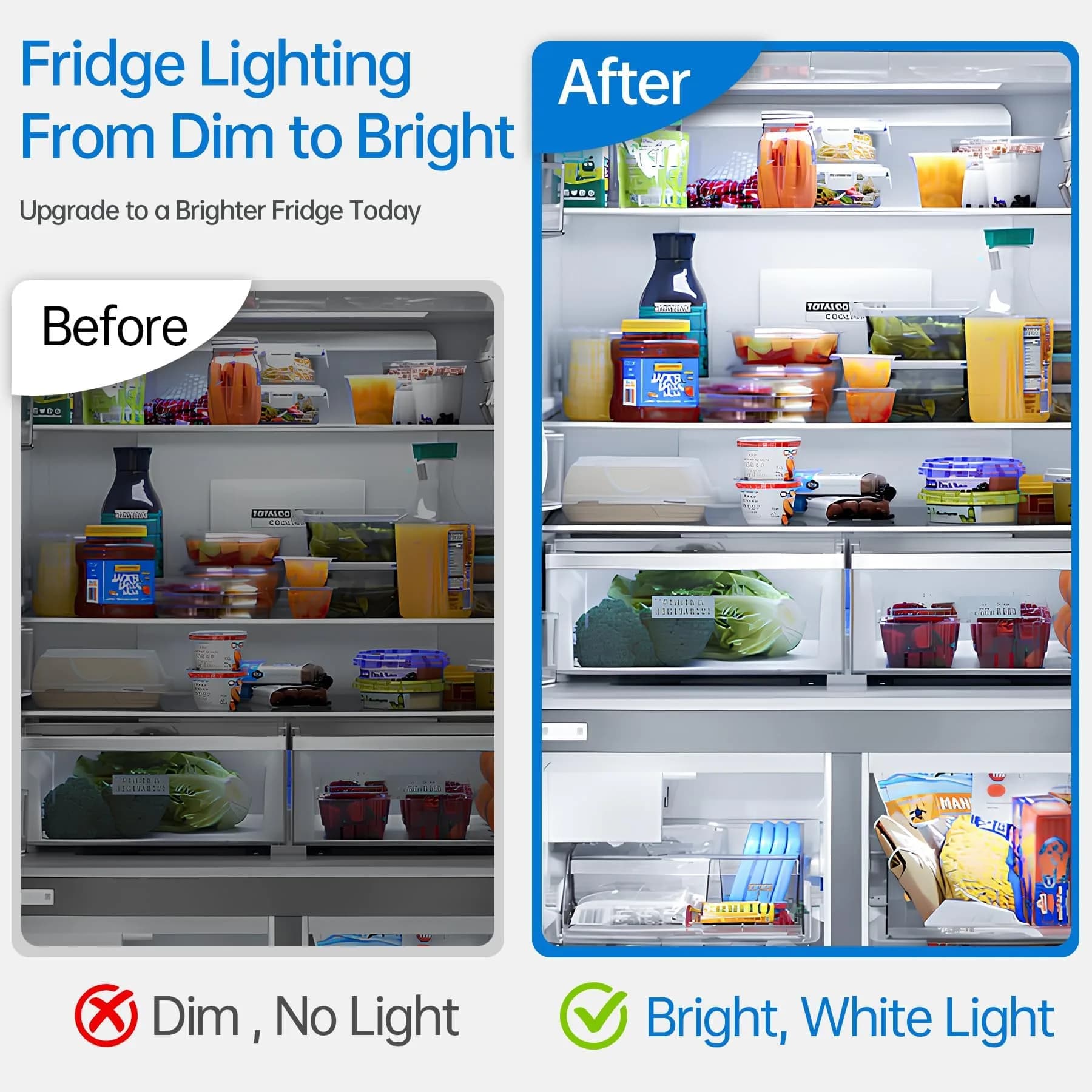 TSIGUOQURU Refrigerator LED Light Assembly W11048980 for Whirlpool WRQA59CNKZ, Kitchen-Aid KRQC506MPS00 | USA Imported Appliance Part thumbnail 6