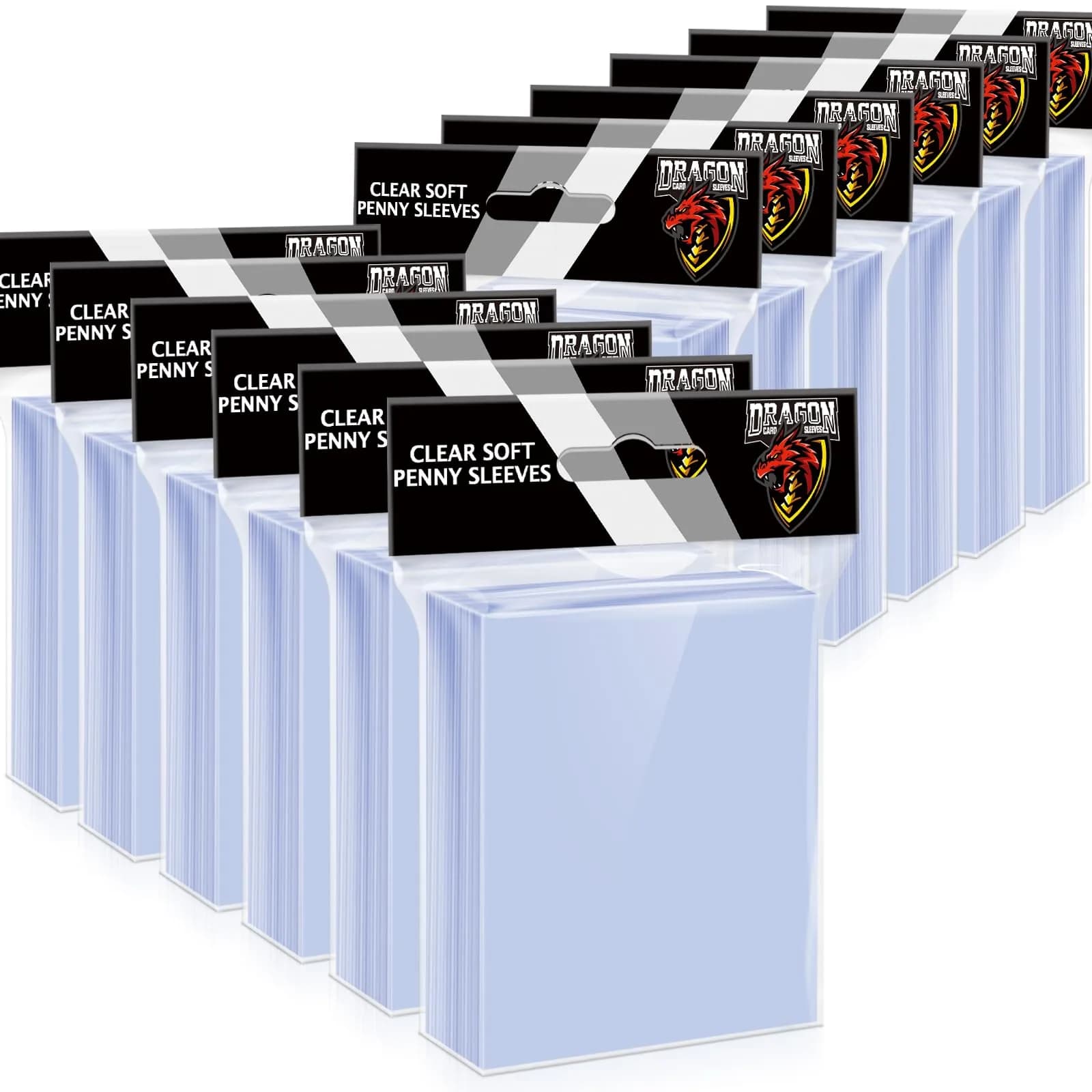 Kitoyz 1000 Counts Card Sleeves & Top Loaders | Bulk Value for Sports Cards, Football, Game Card — 1200P