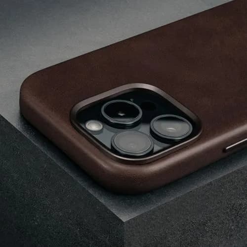TORRO Leather Case for iPhone 16 Pro Max – Slim MagSafe Compatible Bumper (Dark Brown) thumbnail 4