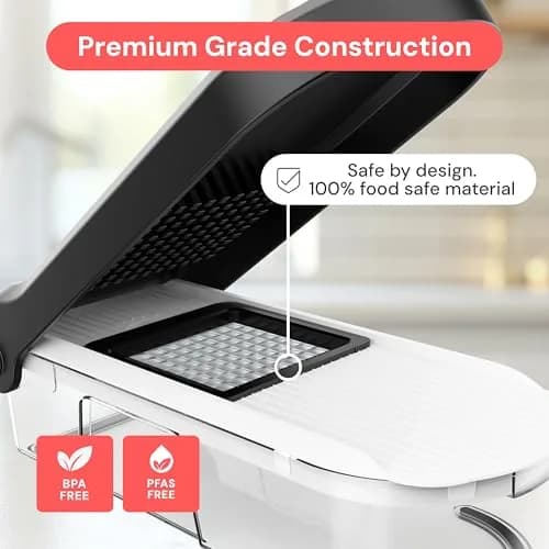 Fullstar Pro Core Vegetable Chopper & Mandoline Slicer 6-in-1 | 6 Stainless Steel Blades + Container thumbnail 5