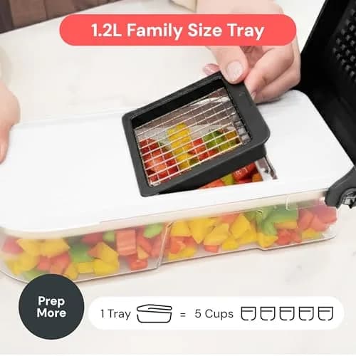 Fullstar Pro Core Vegetable Chopper & Mandoline Slicer 6-in-1 | 6 Stainless Steel Blades + Container thumbnail 6