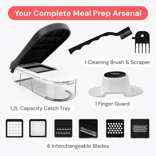 Fullstar Pro Core Vegetable Chopper & Mandoline Slicer 6-in-1 | 6 Stainless Steel Blades + Container thumbnail 8