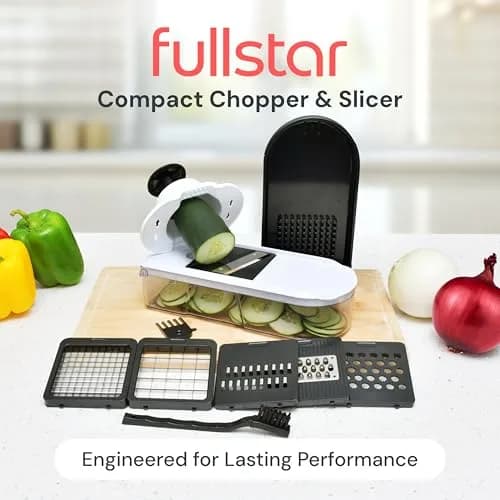Fullstar Pro Core Vegetable Chopper & Mandoline Slicer 6-in-1 | 6 Stainless Steel Blades + Container thumbnail 2