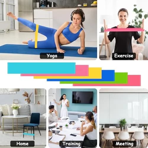 rookea Elastic Chair Bands for Kids | Fidget & ADHD Support, 6 Pack, Colorful TPE Stretch Bands thumbnail 5