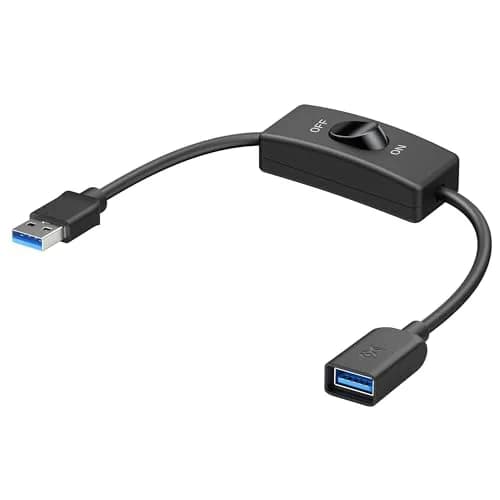 Cable Matters USB 3.0 Extension Cable with On/Off Switch, 1ft (0.3m) | 5Gbps Data Transfer thumbnail 1