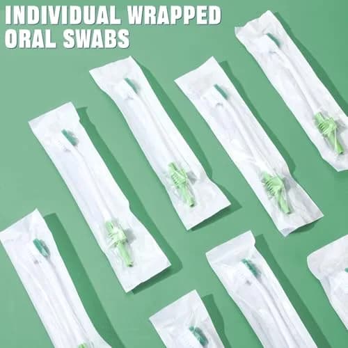 Didaey Green 10 Pcs Oral Suction Swabs Sponge Toothbrush | Individually Wrapped thumbnail 4