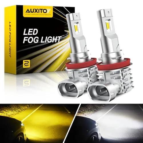 AUXITO H11 H8 H16 Switchback LED Fog Light Bulbs 6500K White/3000K Amber Yellow 10000 Lumens (Pack of 2) thumbnail 1