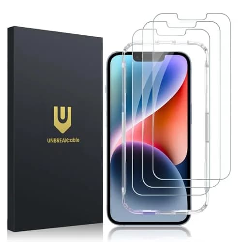 UNBREAKcable Screen Protector for iPhone 17e/14/13 | 9H+ Glass, 6.1 inch, 3 Pack thumbnail 1