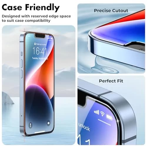 UNBREAKcable Screen Protector for iPhone 17e/14/13 | 9H+ Glass, 6.1 inch, 3 Pack thumbnail 6
