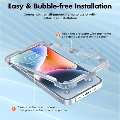 UNBREAKcable Screen Protector for iPhone 17e/14/13 | 9H+ Glass, 6.1 inch, 3 Pack thumbnail 3