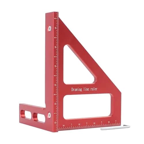 KETIPED 6" Imperial 3D Multi-Angle Measuring Ruler,45/90 Degree Aluminum Alloy for Woodworking thumbnail 1