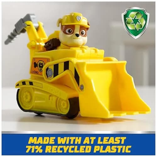 Paw Patrol Rubble's Bulldozer Toy Truck with Collectible Action Figure | ASTM-Tested Toy for Kids 3+ thumbnail 3