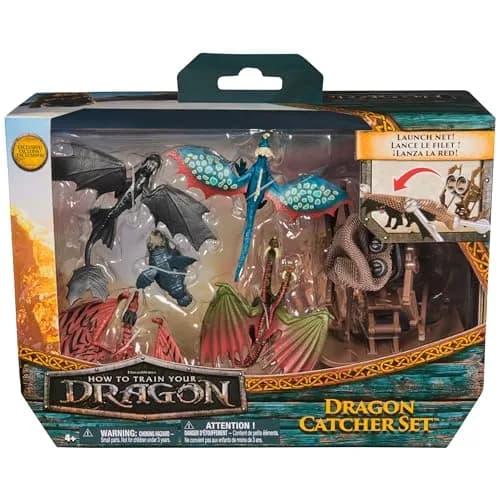 Dreamworks Dragons Dragon Catcher Toy Figure Playset with 5 Dragons & Mangler, 2-Inch Scale | ASTM-Tested Plastic thumbnail 2
