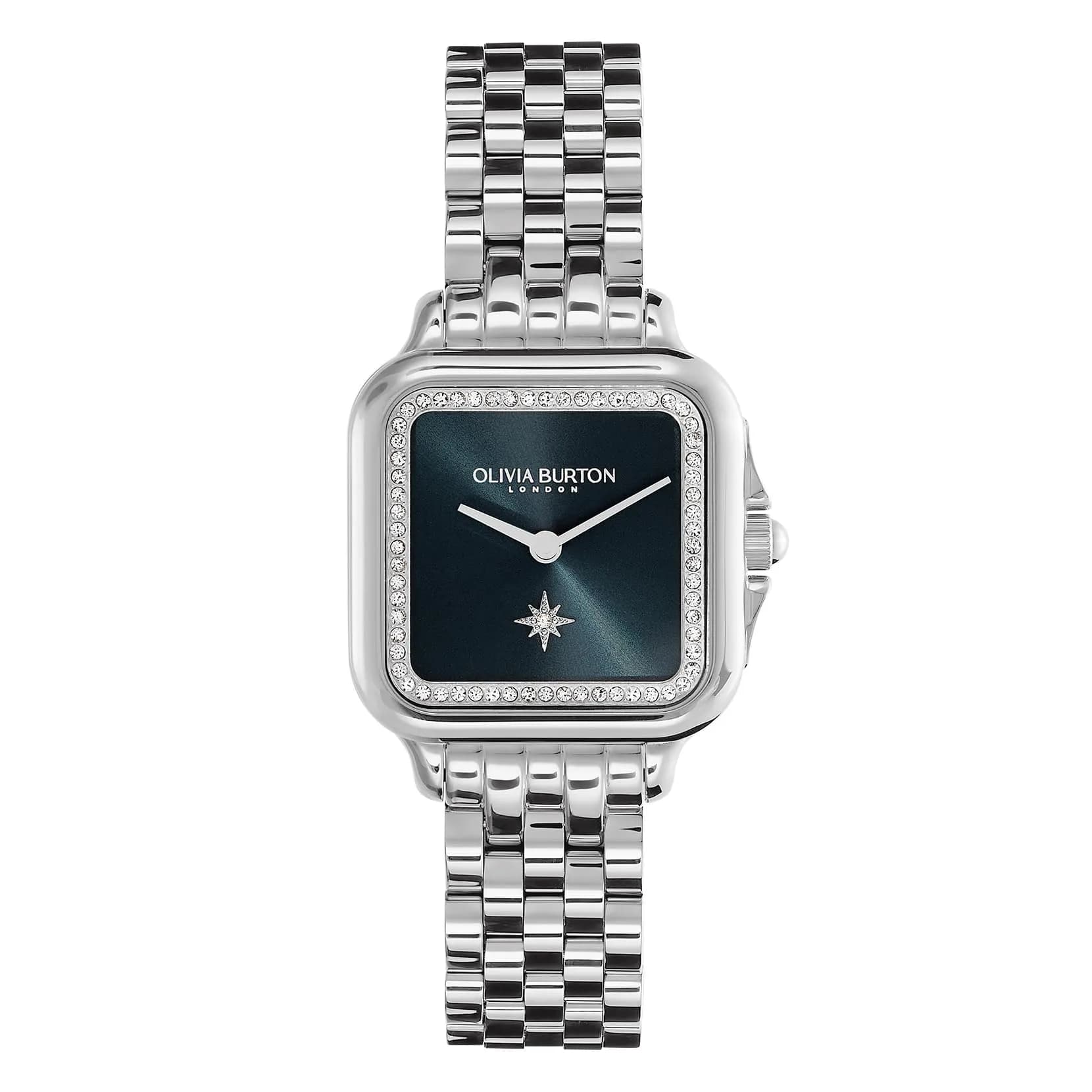 Olivia Burton Grosvenor Women’s Watch – 28mm, Quartz, Water Resistant 30M — Blue Sunray