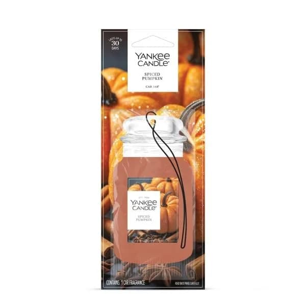Yankee Candle Spiced Pumpkin Paper Car Jar Air Freshener 10 Fl Oz (Pack of 10) | Long-Lasting Odor Neutralizing Fragrance thumbnail 3