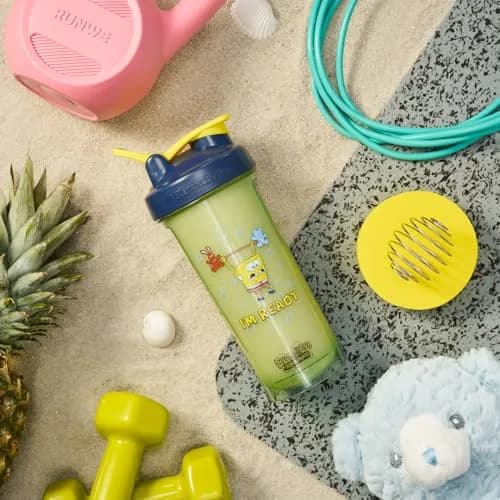 BlenderBottle SpongeBob ProSeries Tritan Shaker Bottle 28 oz Blue | Odor-Resistant, Rounded Base, BPA-Free thumbnail 4