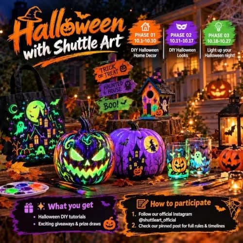Shuttle Art Glow in the Dark Acrylic Paint Set 12 Colors 60ml (2oz) Bottles | Non-Toxic, Fast Charging, Waterproof thumbnail 2