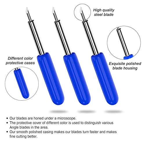 Hadwoer 50PCS Replacement Cutting Blades Set | 30/45/60 Degree Deep Cut Blades for Cricut Machines thumbnail 3