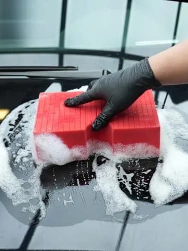 SPTA Car Wash Sponge, 3 Pack Big Red Scratch-Free Cleaning Sponge, Durable Cross Cut Grid for Auto Surfaces thumbnail 8