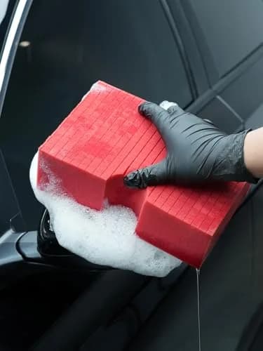 SPTA Car Wash Sponge, 3 Pack Big Red Scratch-Free Cleaning Sponge, Durable Cross Cut Grid for Auto Surfaces thumbnail 9