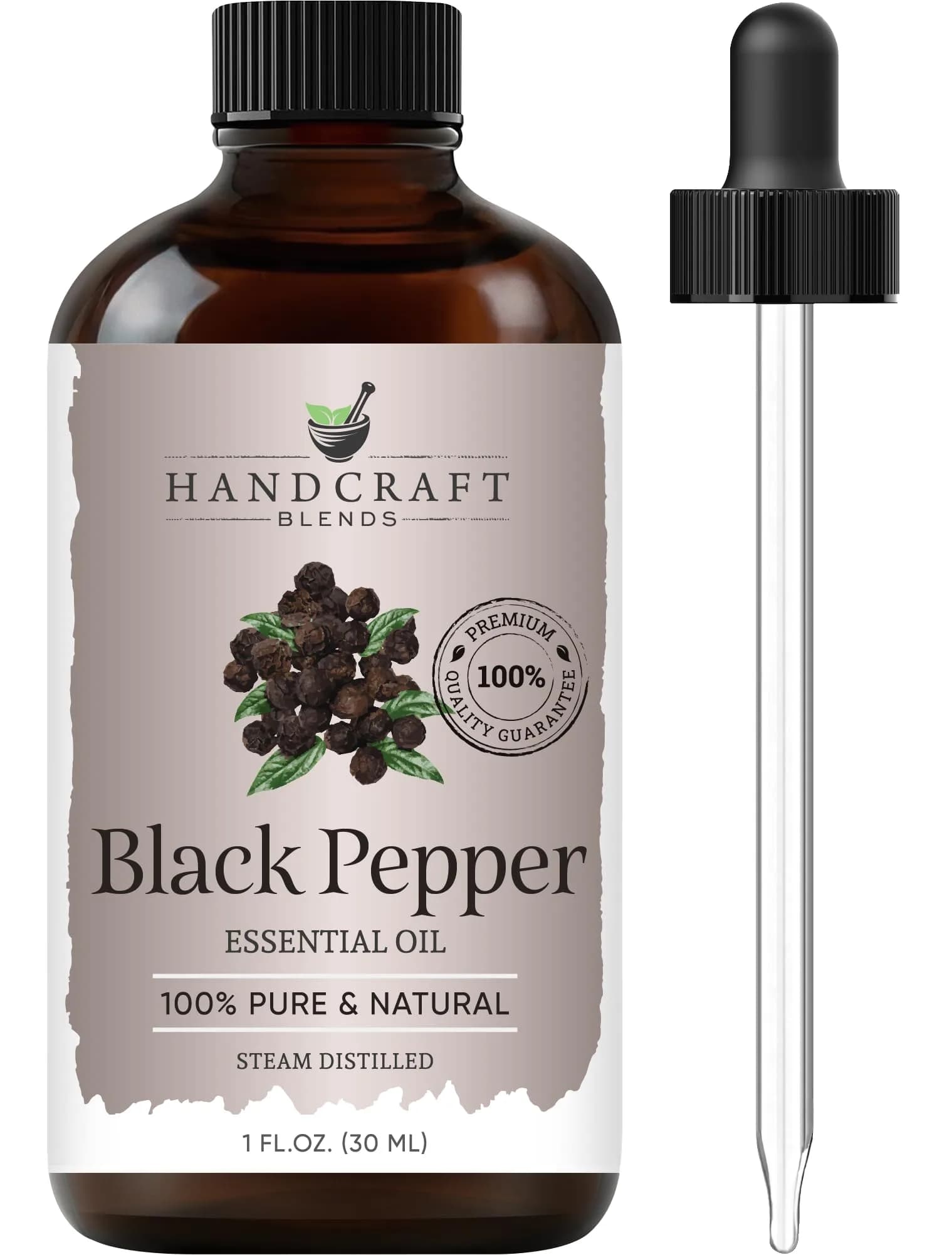Handcraft Blends Black Pepper Essential Oil 30ml (1 Fl Oz) | Pure, Natural, Premium Grade for Diffuser & Soap Making — Black Pepper