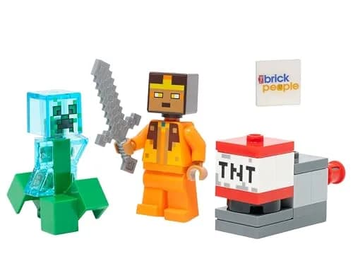 LEGO Minecraft Hero Minifigure with Charged Creeper Mini Set | ASTM-Tested Toy Figure thumbnail 1