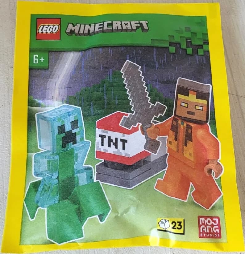 LEGO Minecraft Hero Minifigure with Charged Creeper Mini Set | ASTM-Tested Toy Figure thumbnail 3