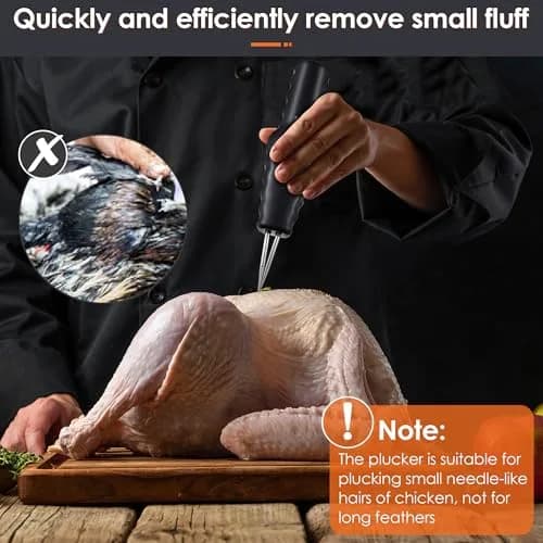 Saillong Handheld Chicken Plucker 1 Pack Black | Removes Pin Feathers Efficiently thumbnail 6