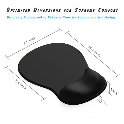 DEMON CHEST ErgoComfort Gel Wrist Rest Mouse Pad 25.9cm (10.2L x 7.9W inches) | Floral Pattern with Ergonomic Support thumbnail 8