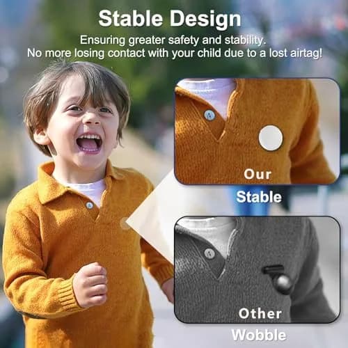 PerfiPro Airtag Kids Holder 2 Pack Hidden Lightweight Safe for Children & Elderly thumbnail 4