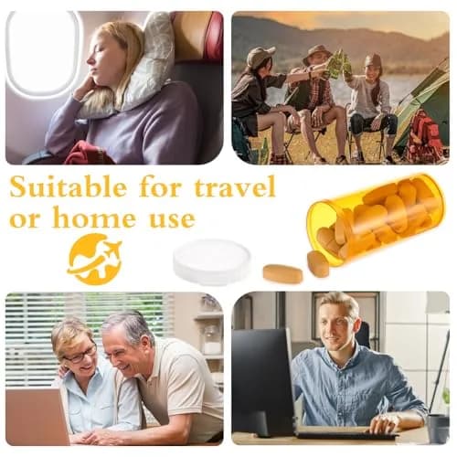 ElevateTech Small Pill Bottles with Caps 13 Dram | Portable, Safe & Odorless Travel Organizers thumbnail 7