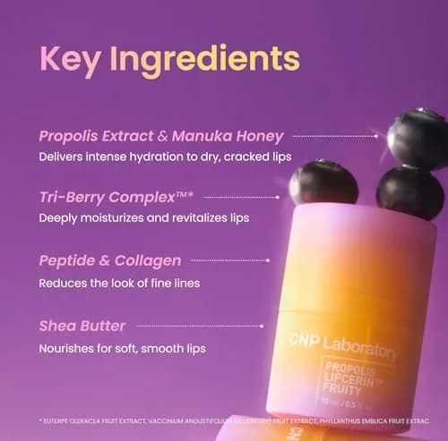 CNP Honey Lip Butter Propolis Lipcerin 0.5 fl.oz. (15ml) | Hydrating Lip Mask for Dry Lips thumbnail 4
