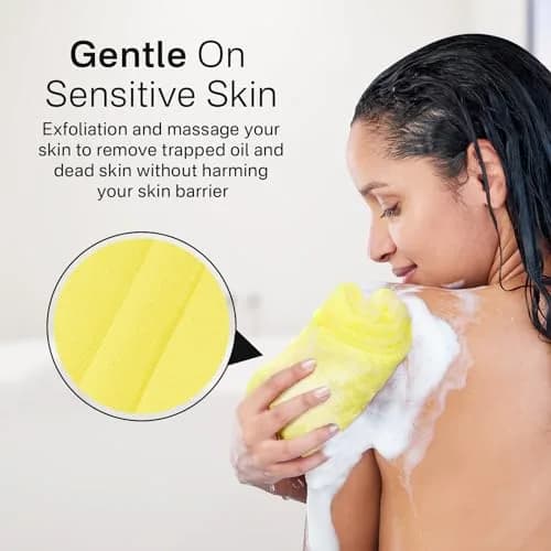 Yiclick Exfoliating Washcloth Towel 3 Pack - 87cm (34.5 Inches) Long Back Scrubber for Shower Bath | Smooth, Glowing Skin thumbnail 6