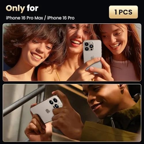 WSKEN Matte Camera Lens Protector for iPhone 16 Pro/Pro Max Desert Titanium | Military Grade Shatterproof thumbnail 6