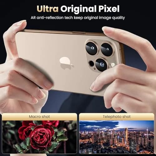 WSKEN Matte Camera Lens Protector for iPhone 16 Pro/Pro Max Desert Titanium | Military Grade Shatterproof thumbnail 2