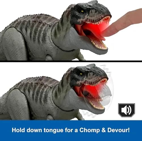 Mattel Jurassic World Rebirth Power Devour Tyrannosaurus Rex Figure | 21-inch Dino with Lights & Sounds thumbnail 5