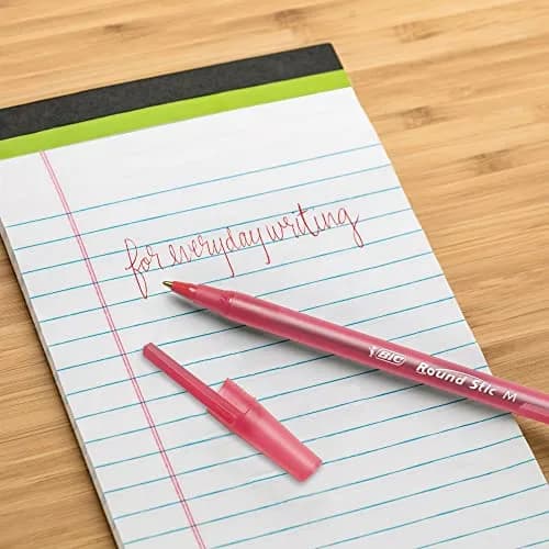 BIC Round Stic Xtra Life Red Ballpoint Pens, Medium Point (1.0mm) 20-Count | Smooth Ink Flow for Writing Comfort thumbnail 5
