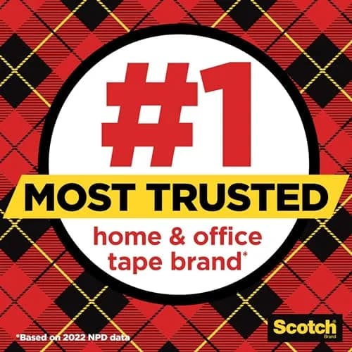 Scotch Transparent Tape 3/4 in x 1000 in Rolls | 6 Rolls (Pack of 2) | Clear Adhesive Tape for Office & Home Use thumbnail 3