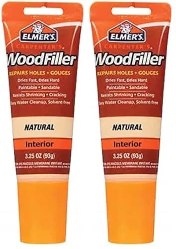 Elmer's Wood Filler 3.25oz Tube Natural | Sandable, Paintable & Crack-Resistant thumbnail 1