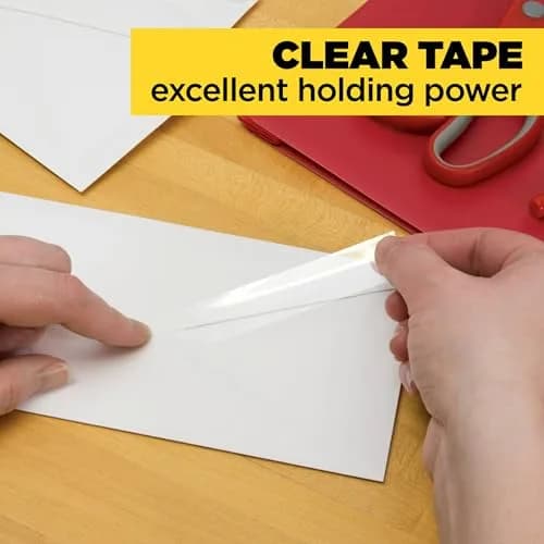 Scotch Transparent Tape 0.5 inch x 450 inch (Pack of 2) | Classic Glossy Finish with 3M Adhesive Technology thumbnail 7
