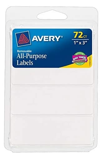 Avery Multi-Use Removable Labels 1" x 3" White 144 Labels (Pack of 2) | Stick Firmly, Peel Cleanly thumbnail 7