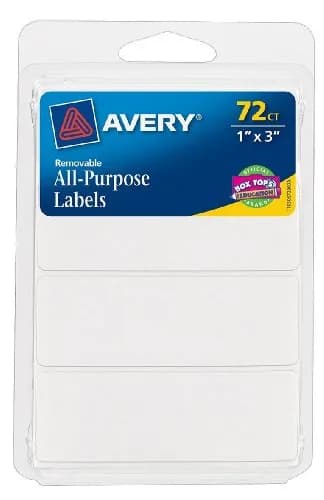 Avery Multi-Use Removable Labels 1" x 3" White 144 Labels (Pack of 2) | Stick Firmly, Peel Cleanly thumbnail 8