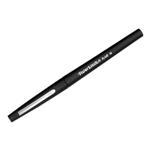 Paper Mate Flair Felt Tip Pens, Medium Point (0.7mm), Black, Pack of 8 | Smooth Ink Flow thumbnail 4