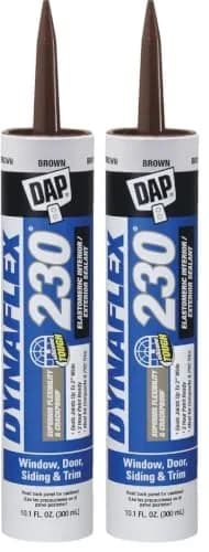 DAP Dynaflex 230 Premium Elastomeric Sealant, Brown, 10.1 Oz (2 Pack) | Crackproof, Waterproof, Paintable thumbnail 1