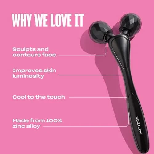 BABE ORIGINAL Pro Face Roller, Cooling Zinc Alloy Massage Tool | Boosts Skin Firmness & Luminosity thumbnail 4